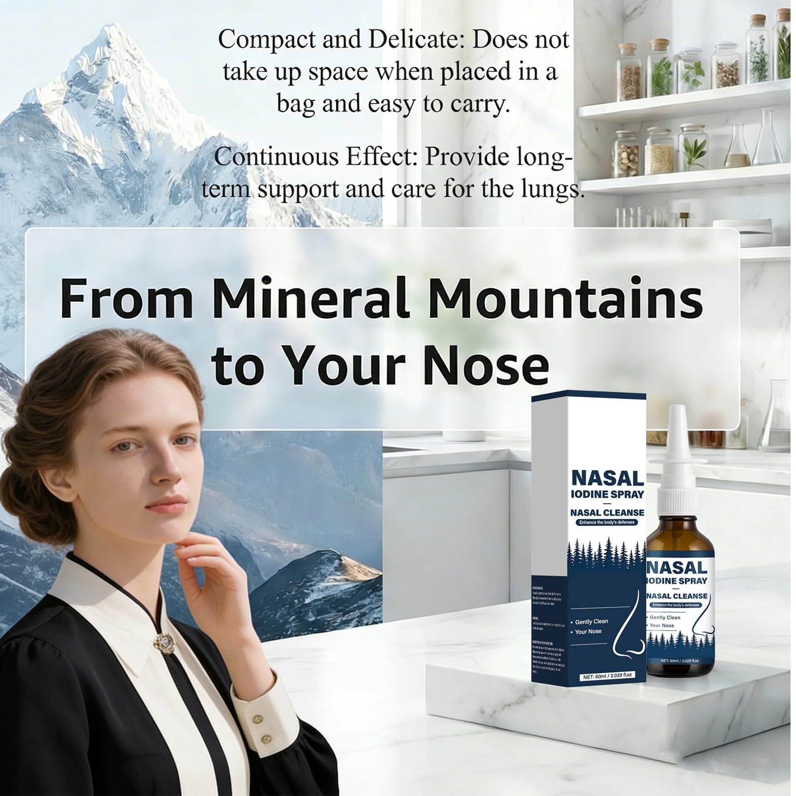 VIPUDA Nutramd Iodine Nasal Spray, Cleanses & Refreshes Your Nasal Passages, Iodine & Fulvic Acid Blend, 100% Natural Mineral Formula – 60 ml/2.029 fl.oz (1pc) VIPUDA buy australia supplements