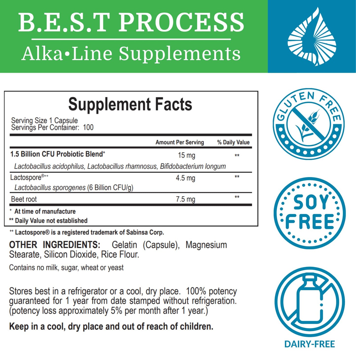 Morter HealthSystem Alkadophilus Best Process Alkaline — No Refrigeration Probiotic & Prebiotic Digestive Supplement — 1.5 Billion CFU of Good Bacteria & Beetroot Morter HealthSystem
