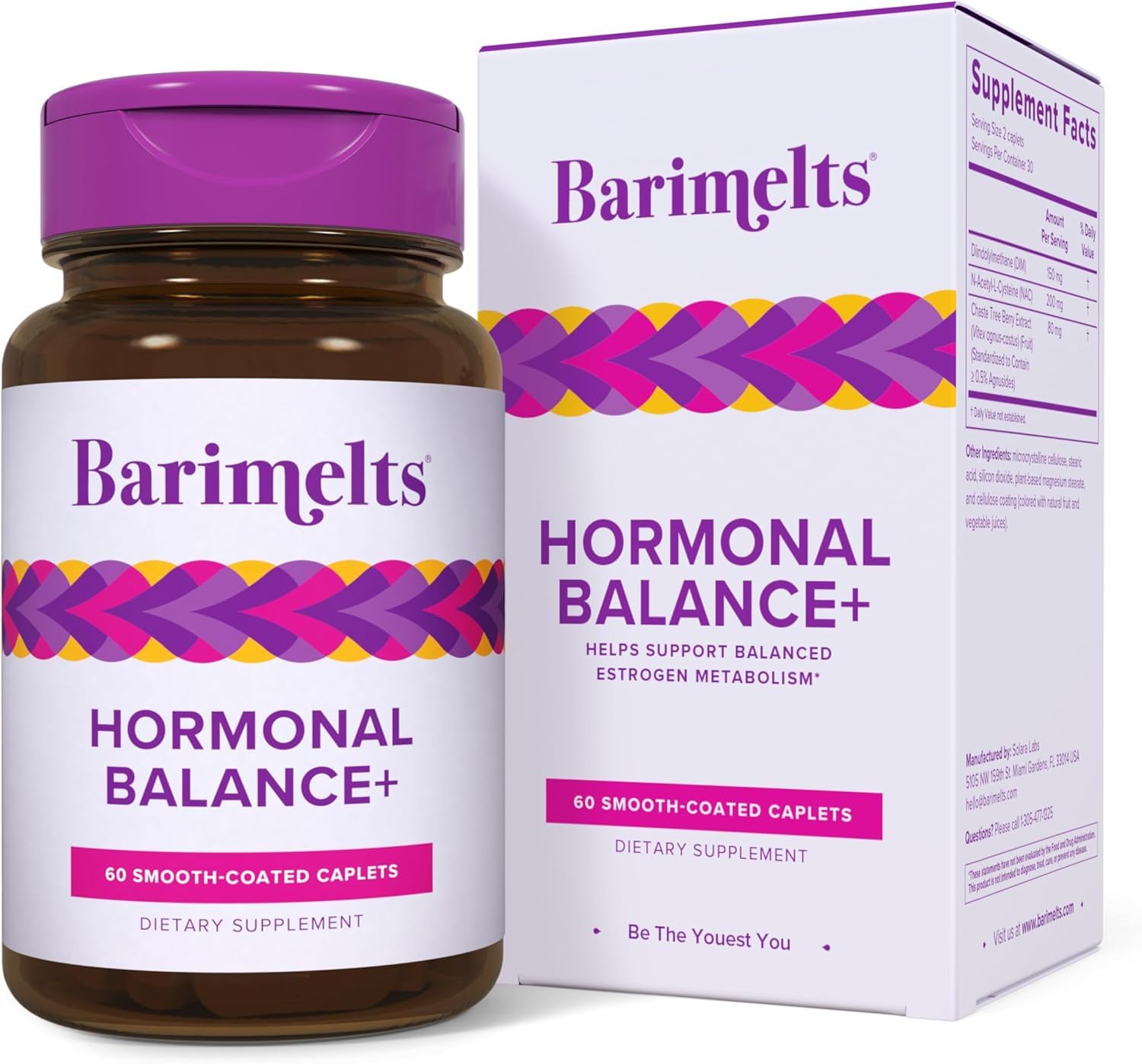 BariMelts Hormonal Balance+ for GLP-1 Users and Bariatric Patients - DIM, NAC & Chasteberry Supports Hormone Balance for Women - 60 Smooth-Coated Caplets (1-Month Supply) BariMelts buy australia supplements