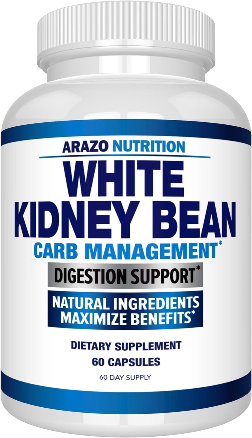 Arazo Nutrition White Kidney Bean Extract - 100% Pure Carb Blocker and Fat Absorber for Weight Support - Intercept Carbs Gsupps Australia