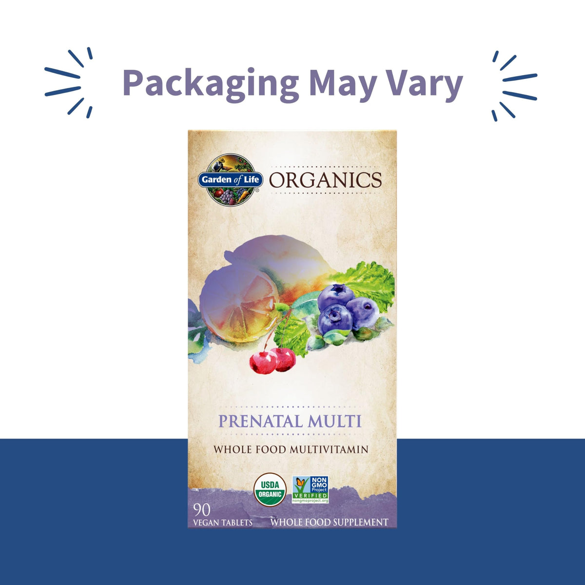Garden of Life Organics Prenatal Multivitamin with Folate, B6, B12, D3 & Iron – Prenatal Vitamins for Women with Energy Metabolism Support for Healthy Fetal Development Garden of Life