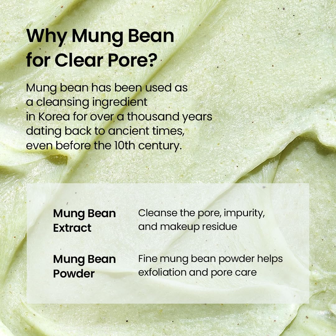 beplain Mung Bean pH-Balanced Cleansing Foam for Sensitive Skin, 5.4 fl oz beplain