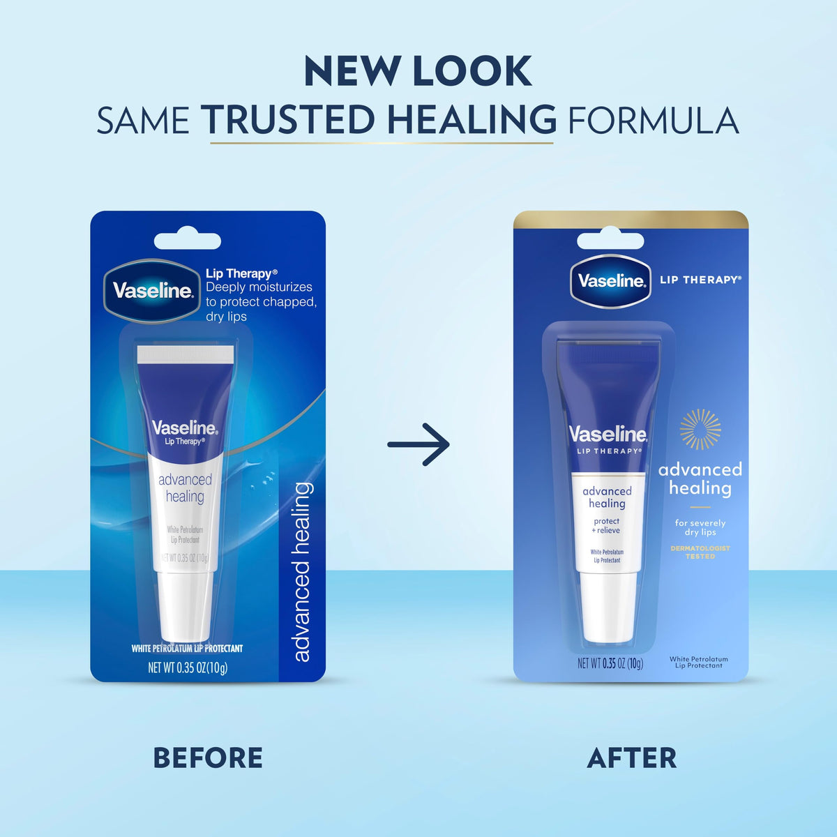 Vaseline Lip Therapy Advanced Healing Lip Moisturizer 3-Pack, 0.35 Oz Ea Vaseline