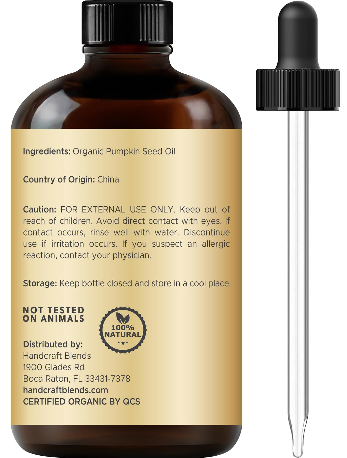 Handcraft Blends Organic Pumpkin Seed Oil - 4 Fl Oz Handcraft Blends
