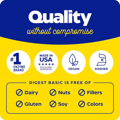 Enzymedica Digest Basic - Helps Gas & Bloating - 180 Caps Gsupps Australia