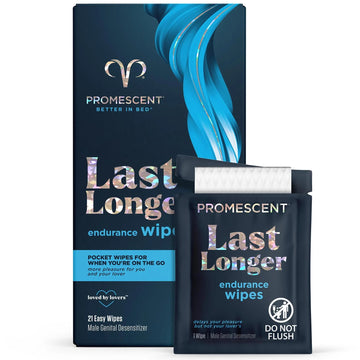 Promescent Delay Wipes Sexual Enhancer for Men to Last Longer in Bed, Extended Climax Control with Benzocaine for Male Genital Desensitizing - Increase Duration, Performance, and Stamina (21 Count) Promescent buy australia supplements