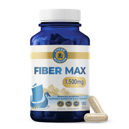 Vykee Nutrition Advanced Fiber Complex – Psyllium Husk, Aloe Vera, Chia & Flax Seed | Vegan, Non-GMO | Supports Digestive Health, Regularity & Gut Wellness | 180 Capsules Vykee Nutrition