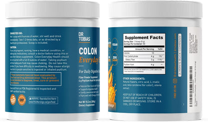 Dr. Tobias Fat Burner Nightly & Colon Everyday Health Peach Mango – Nighttime Metabolism Support & Daily Psyllium Fiber Drink for Digestive Health