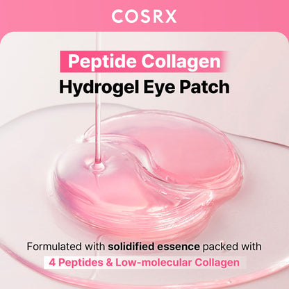 COSRX Pink Peptides Collagen Hydrogel Eye Patch for Puffy Eyes (60) COSRX