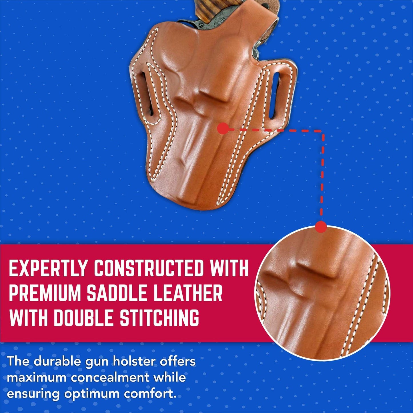 DeSantis Thumb Break Scabbard - OWB Gun Holster for Men and Women, Leather Belt Slide Holster for Pistols, Exact Molding, Secure and Highly Concealable OWB Carry Gsupps Australia