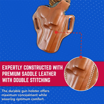 DeSantis Thumb Break Scabbard - OWB Gun Holster for Men and Women, Leather Belt Slide Holster for Pistols, Exact Molding, Secure and Highly Concealable OWB Carry Gsupps Australia
