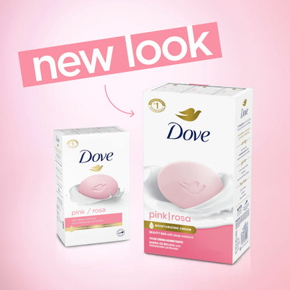 Dove Pink Rosa Beauty Bar Soap 8 Count, Cleanser, 3.75 oz I beauty bar Dove