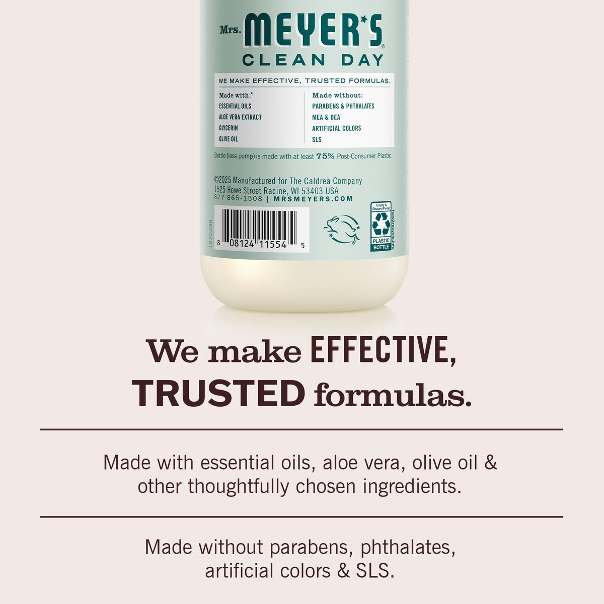 MRS. MEYER'S CLEAN DAY Liquid Hand Soap, Birchwood, 12.5 fl oz, 3 Pack Mrs. MEYER'S