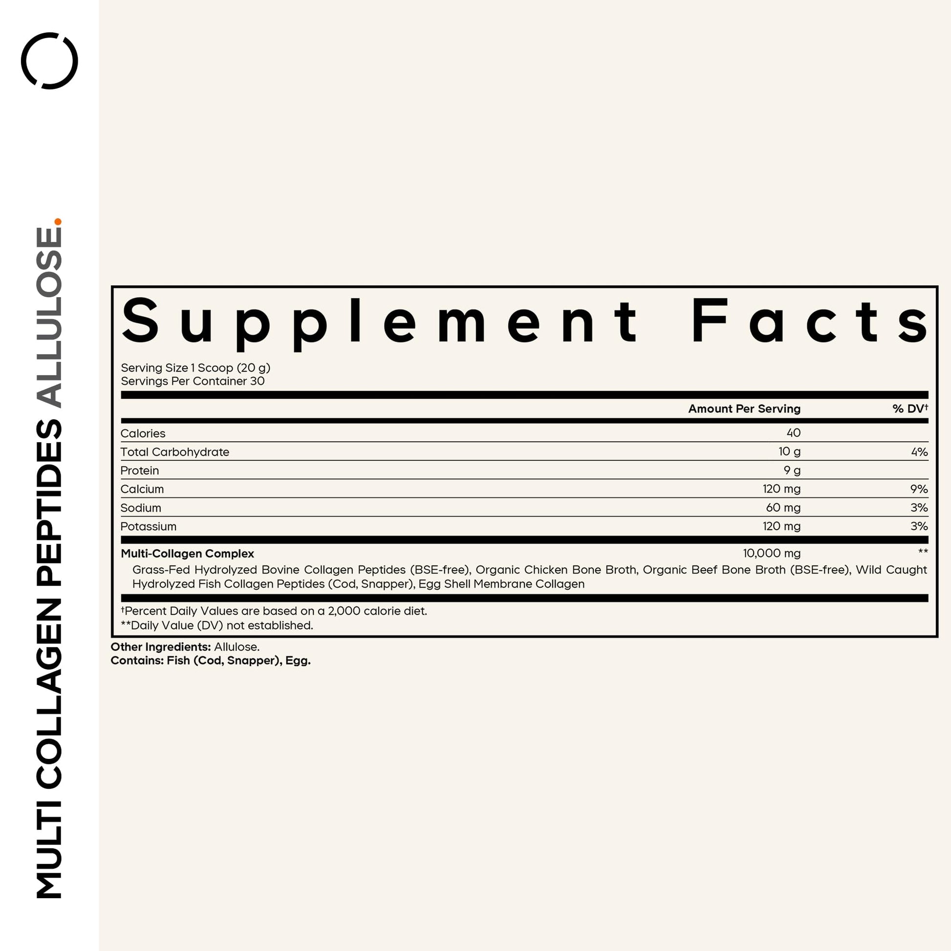Codeage Multi Collagen Peptides Powder + Allulose - 5 Types - Grass-Fed Collagen - Rare Sugar Allulose Supplement - 0 Calorie Sweetener & 0 Carbs - 18 Amino Acids - Unflavored - Non-GMO - 30 Servings Codeage buy australia supplements