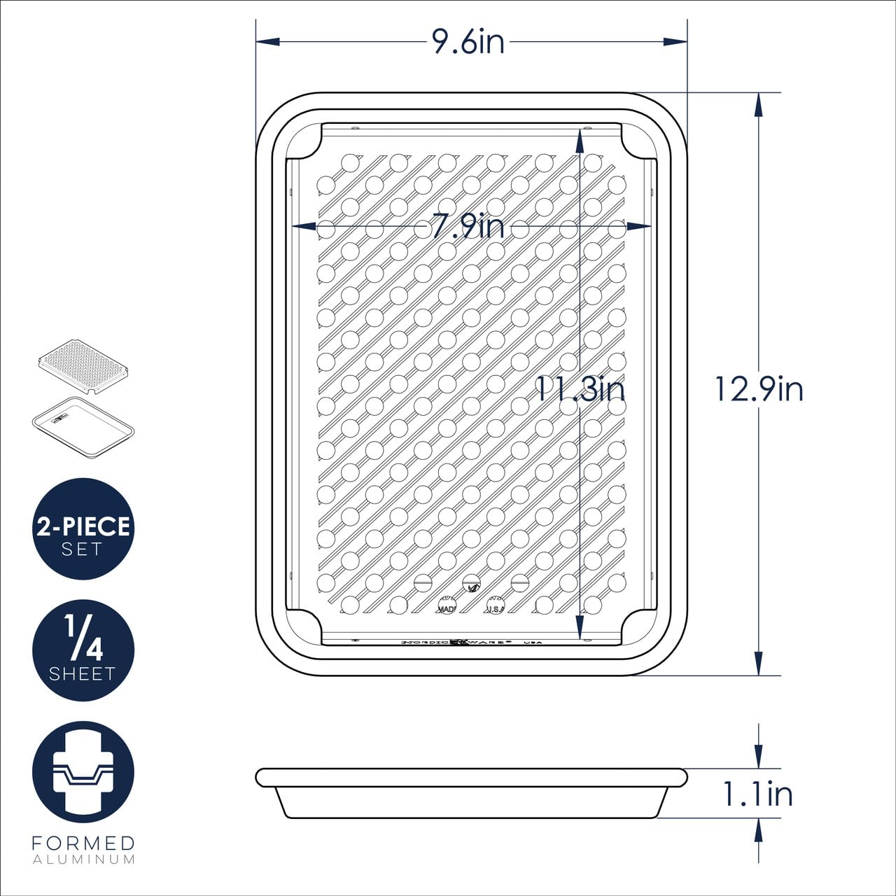 Nordic Ware Naturals Quarter Sheet with Multi-Purpose Oven and Cooling Rack Nordic Ware buy australia supplements