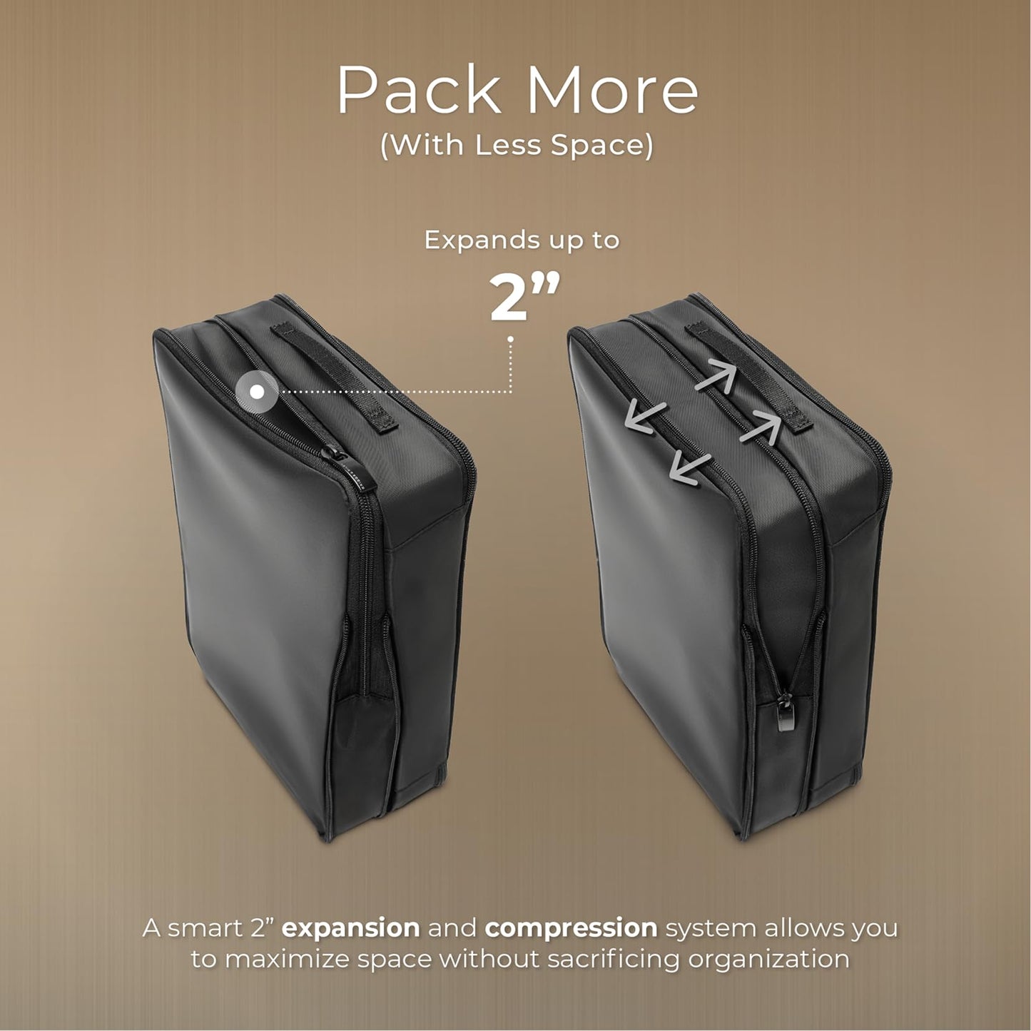 Briggs & Riley Compression Packing Cube Set for Women & Men - Bag Organizer for Checked Suitcase & Luggage, Pack Accessories for Vacation - 3-Piece, Black Gsupps Australia