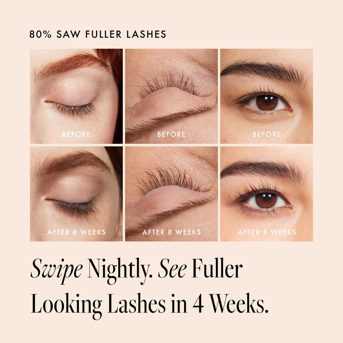 Borboleta Lash Serum, Eyelash Serum for Longer, Thicker, and Fuller Looking Natural Eyelashes Borboleta
