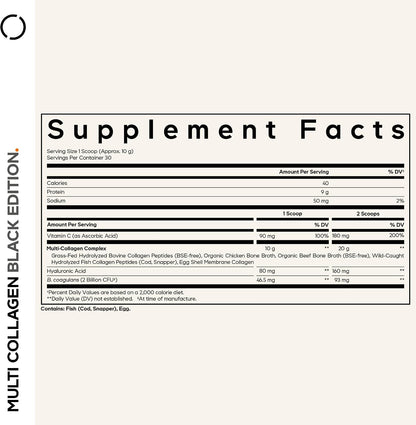 Codeage Multi Collagen Peptides Powder, Probiotics, Vitamin C, 10.58 Oz | Five collagen types with probiotics, vitamin C, hyaluronic acid. Grass-fed, hydrolyzed. Unflavored. Non-GMO.