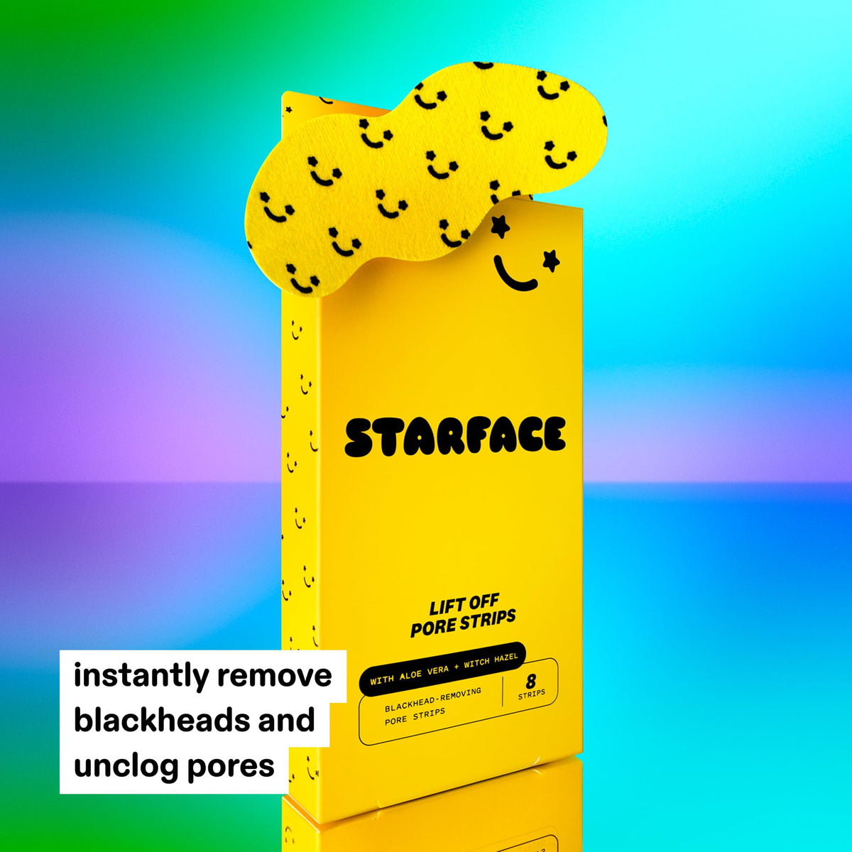 Starface Deep Cleansing Blackhead Remover Nose Pore Strips, Original, 8 ct Starface World