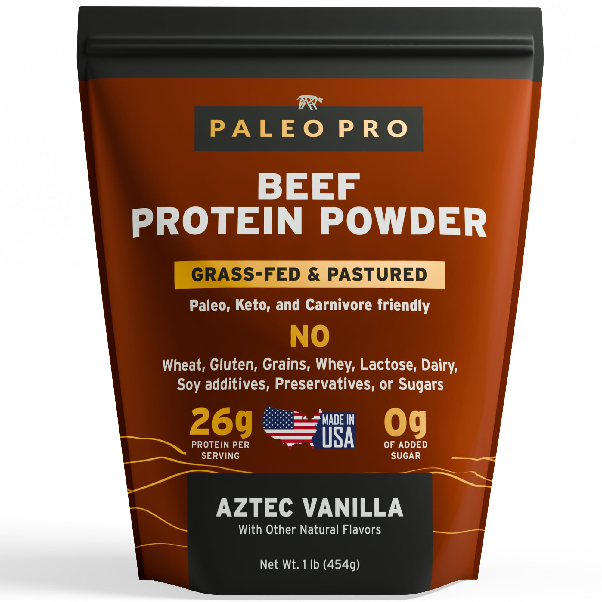 Paleo Pro 26G Beef Protein Powder - Grass Fed Protein Powder Isolate - Pure Animal Based Pastured & Cage-Free | Dairy & Gluten Free, Natural & Clean Proteins for Paleo & Keto - 15 Days Supply Vanilla Paleo Pro buy australia supplements