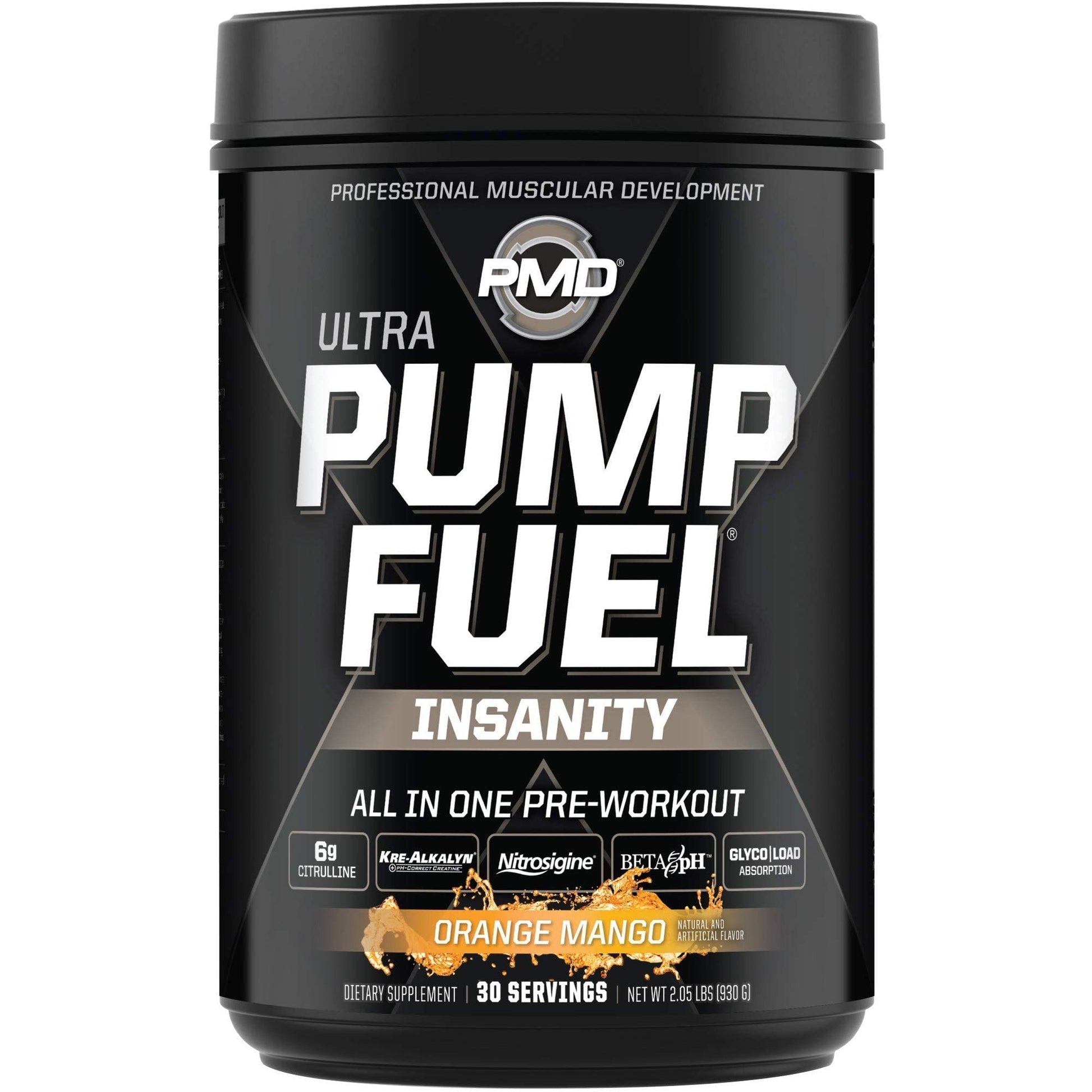 PMD Sports Ultra Pump Fuel Insanity - Pre Workout - Tropical Orange Mango (30 Servings) PMD buy australia supplements