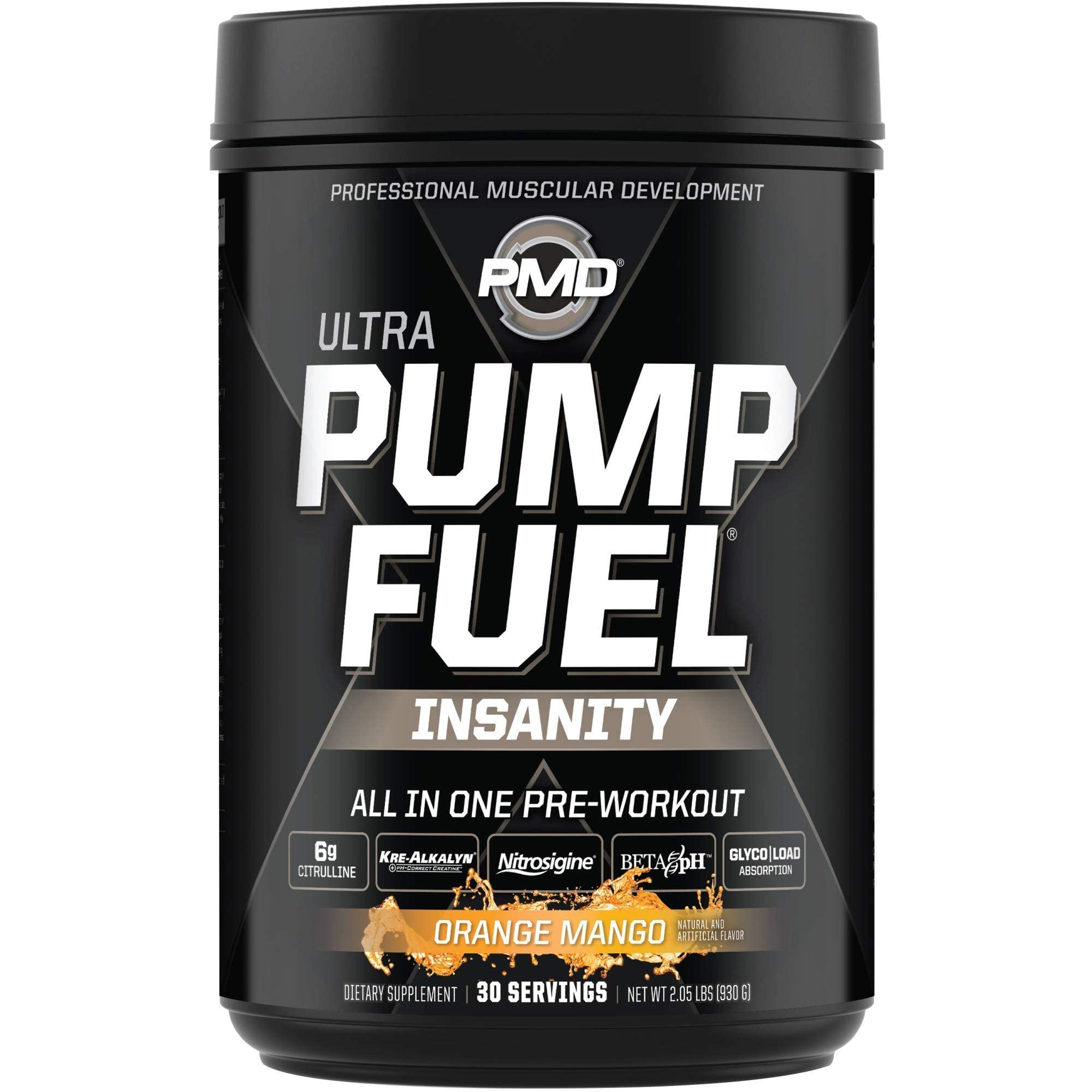 PMD Sports Ultra Pump Fuel Insanity - Pre Workout - Tropical Orange Mango (30 Servings) PMD buy australia supplements