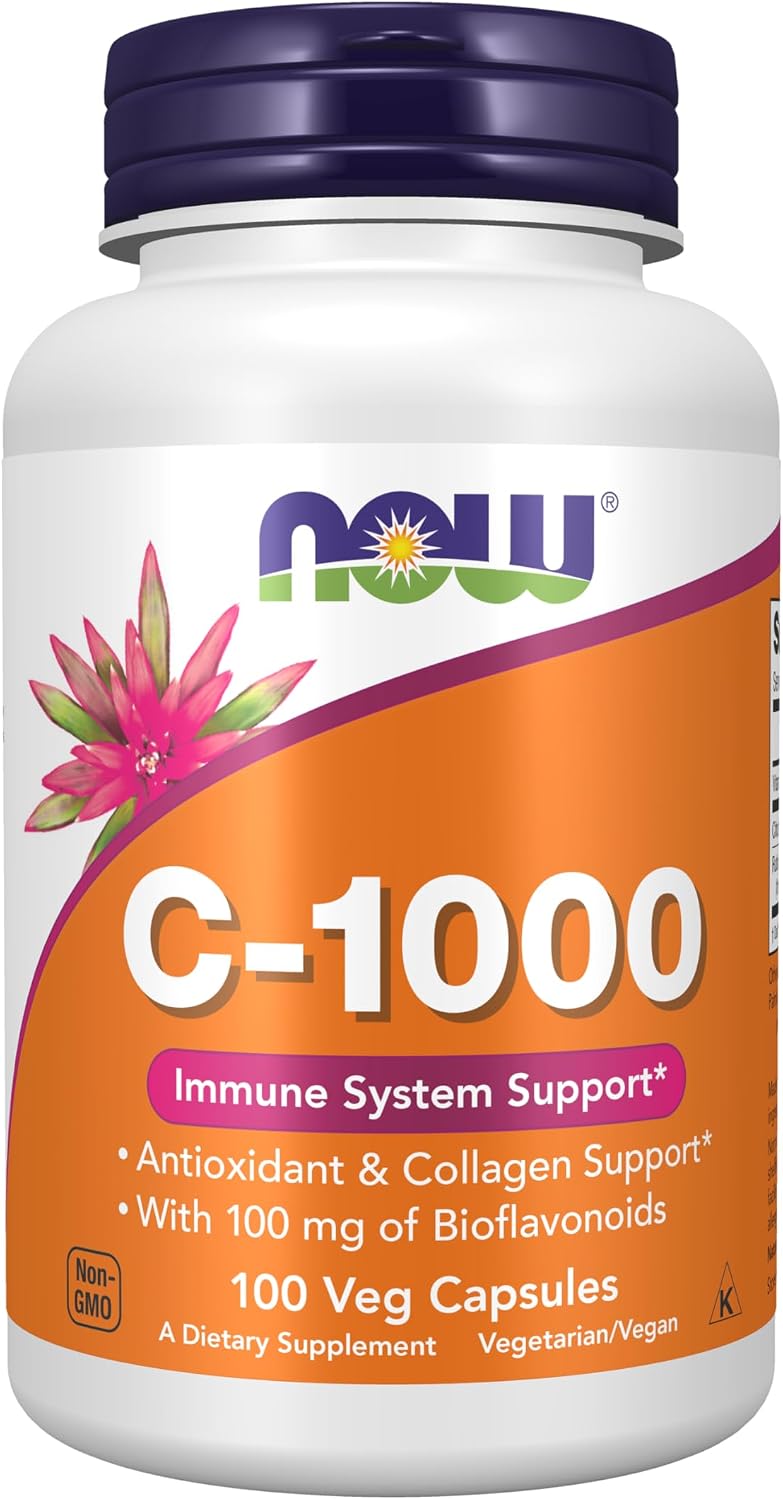 NOW Foods Supplements, Vitamin C-1,000 with 100 mg of Bioflavonoids, Antioxidant protection*, 100 Veg Capsules Gsupps Australia