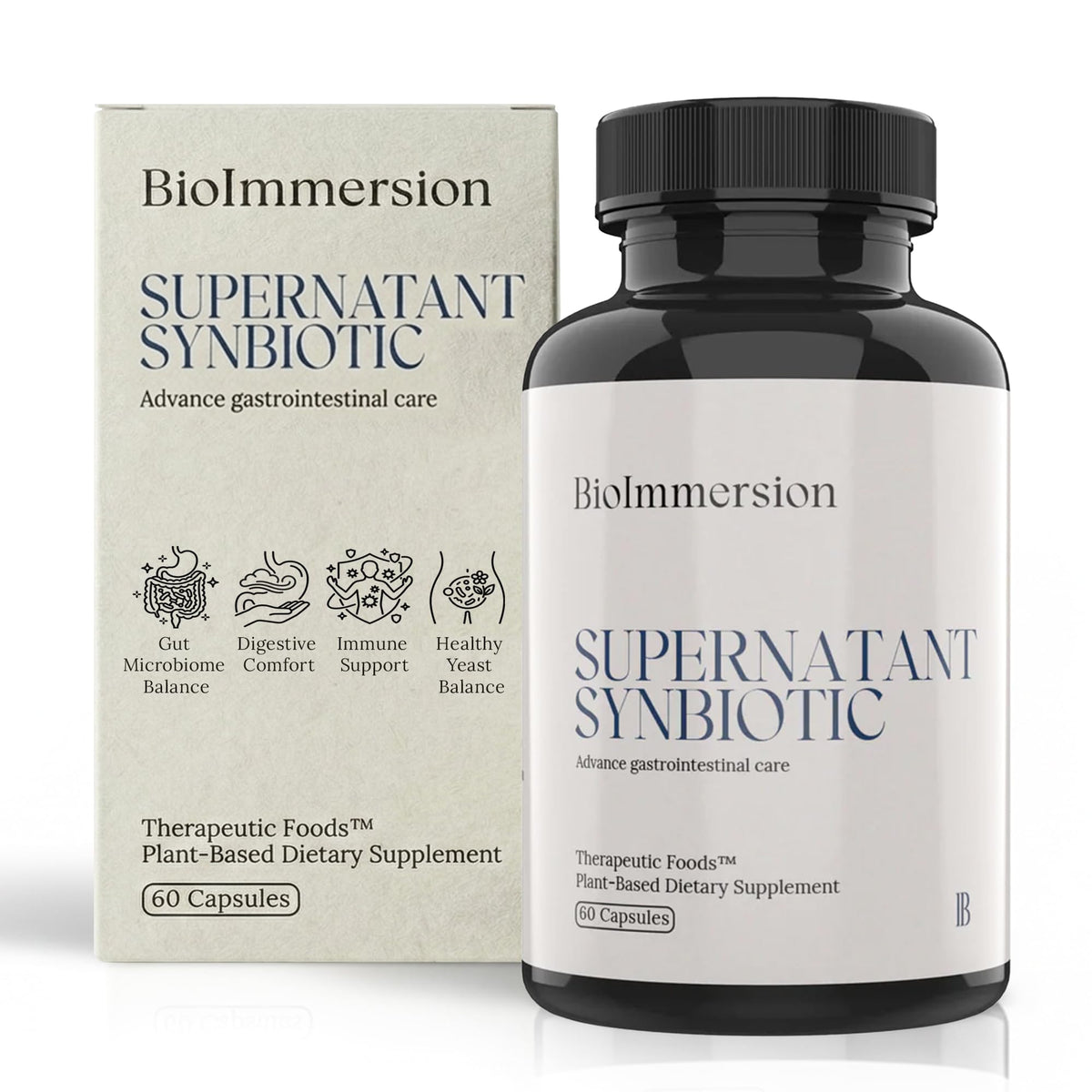 BioImmersion Supernatant Synbiotic - Prebiotic Probiotic Postbiotic - Eases Digestive Discomfort, Gut Imbalance & Yeast Overgrowth - Immune & Microbiome Support BioImmersion