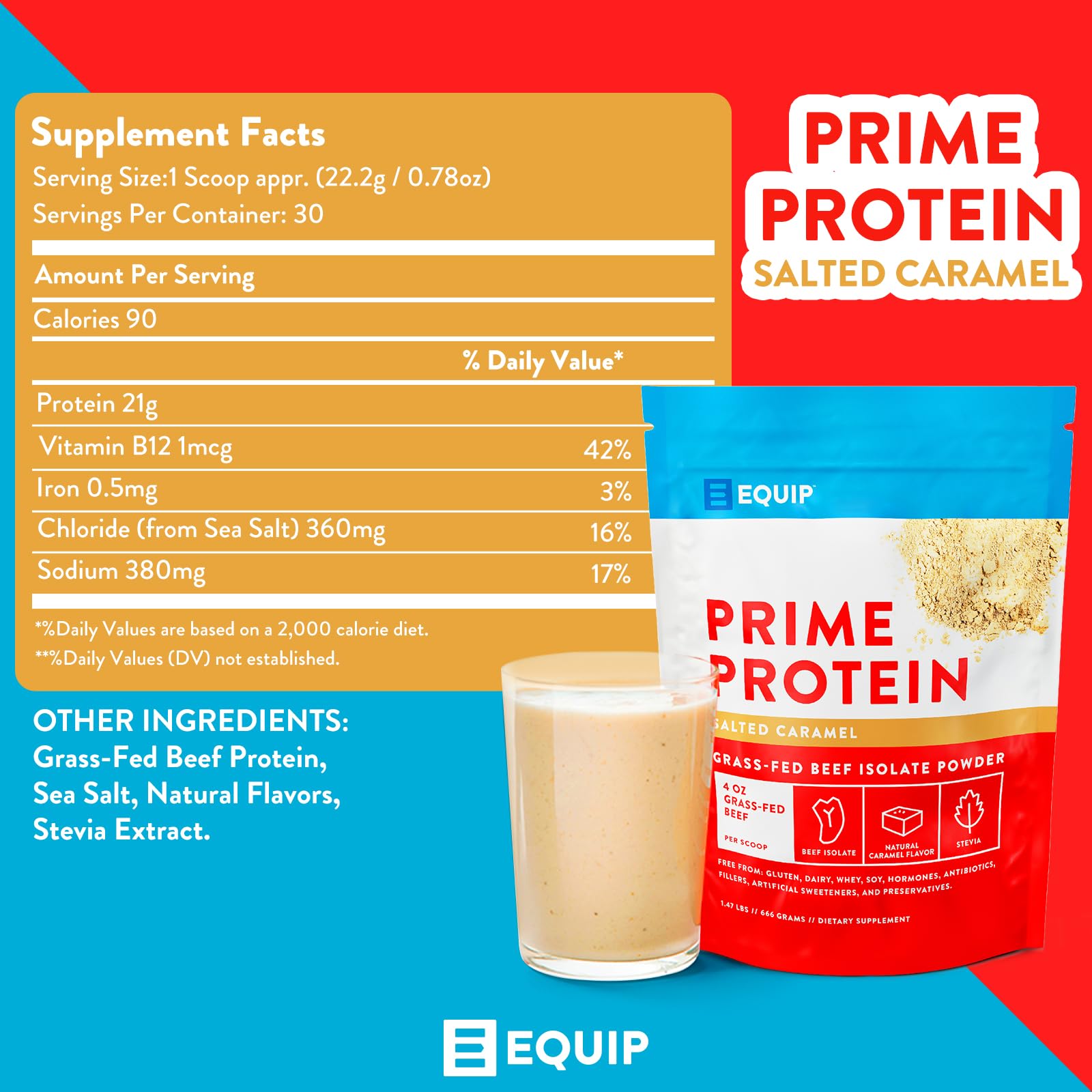 Equip Foods Prime Protein - Grass Fed Beef Protein Powder Isolate - Paleo and Keto Equip buy australia supplements