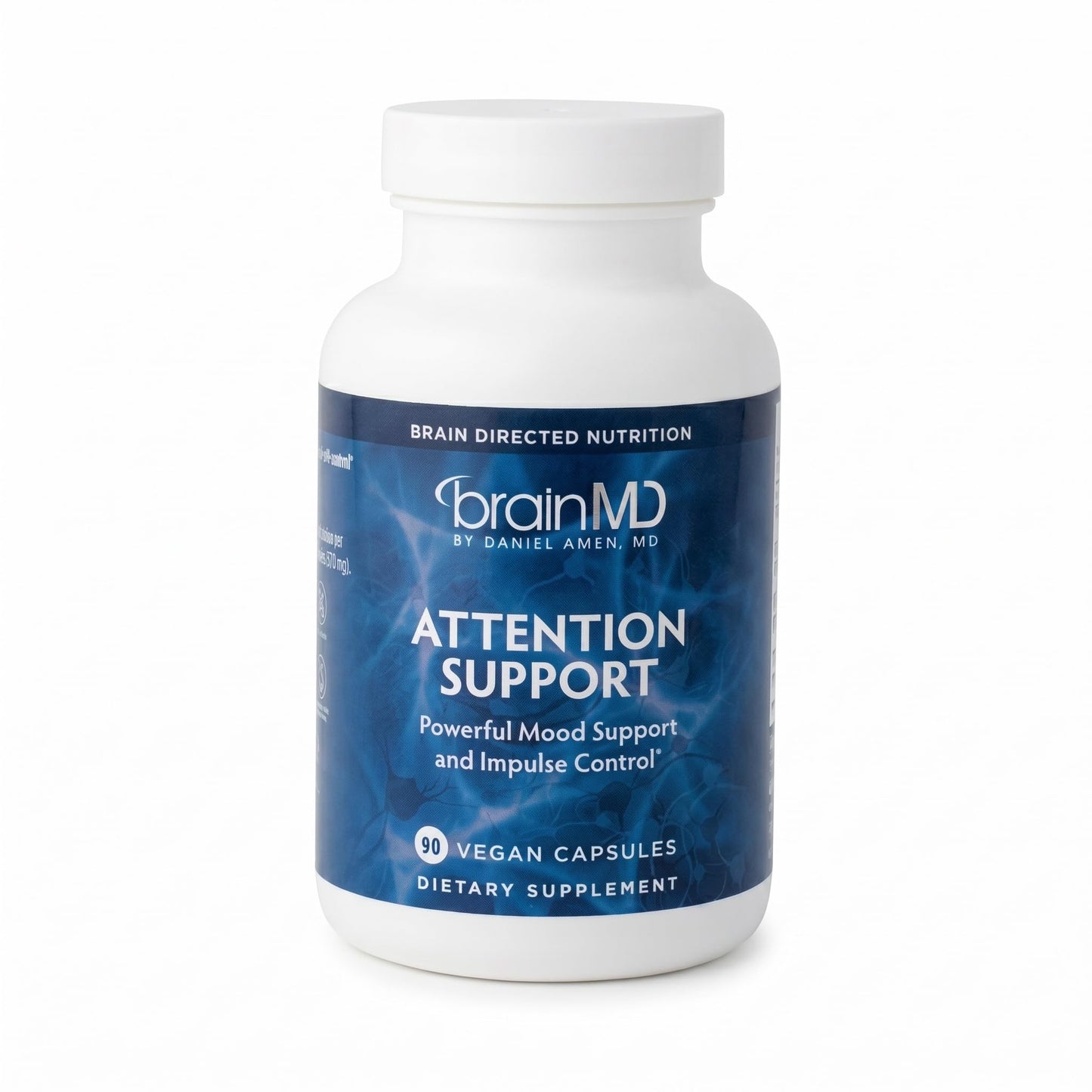BRAINMD Dr Amen Attention Support - 90 Capsules - Promotes Mental Focus & Impulse Control - Gluten Free - 30 Servings