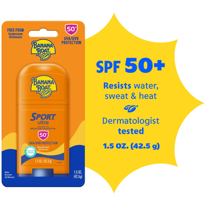 Banana Boat Sport SPF 50 Sunscreen Stick, 1.5 oz Banana Boat