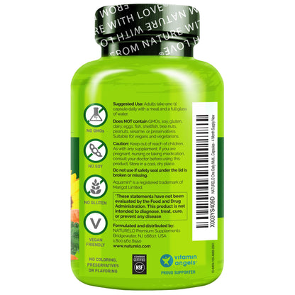 NATURELO Mens Multivitamins - One Daily Multivitamin for Men with Vitamins, Minerals & Organic Whole Foods, Boost Energy & Health NATURELO