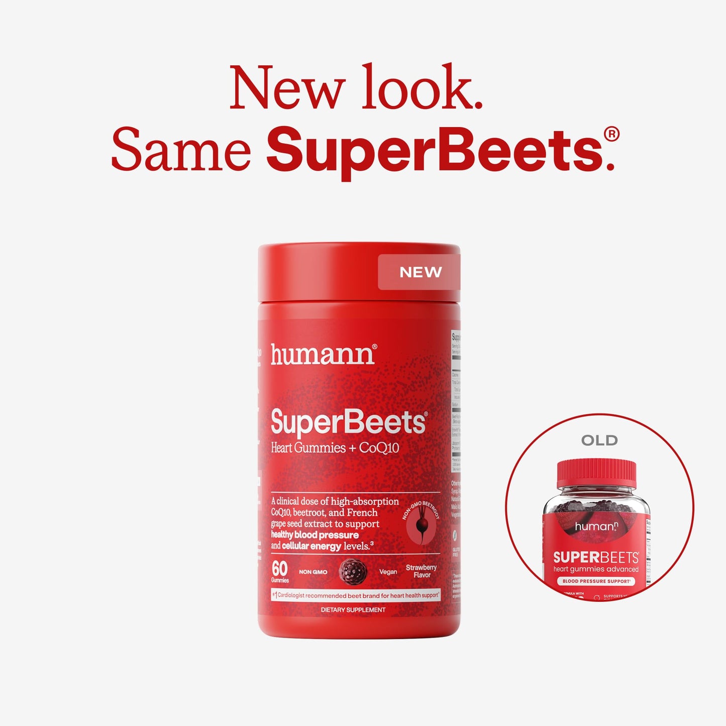 Humann SuperBeets 3-in-1 Heart Gummies - 3x Absorption CoQ10 - Plus Beetroot Extract & Grape Seed Extract for Advanced Heart Health, Cellular Energy & Circulation Support Humann