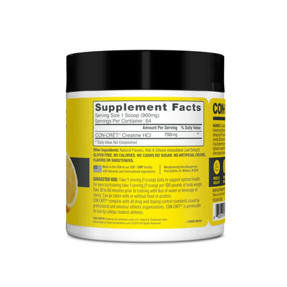 CON-CRET Creatine HCl Powder | Muscle, Cognitive, Cellular Energy Support | No Bloating or Cramps | USA Made & NSF Certified CON-CRET