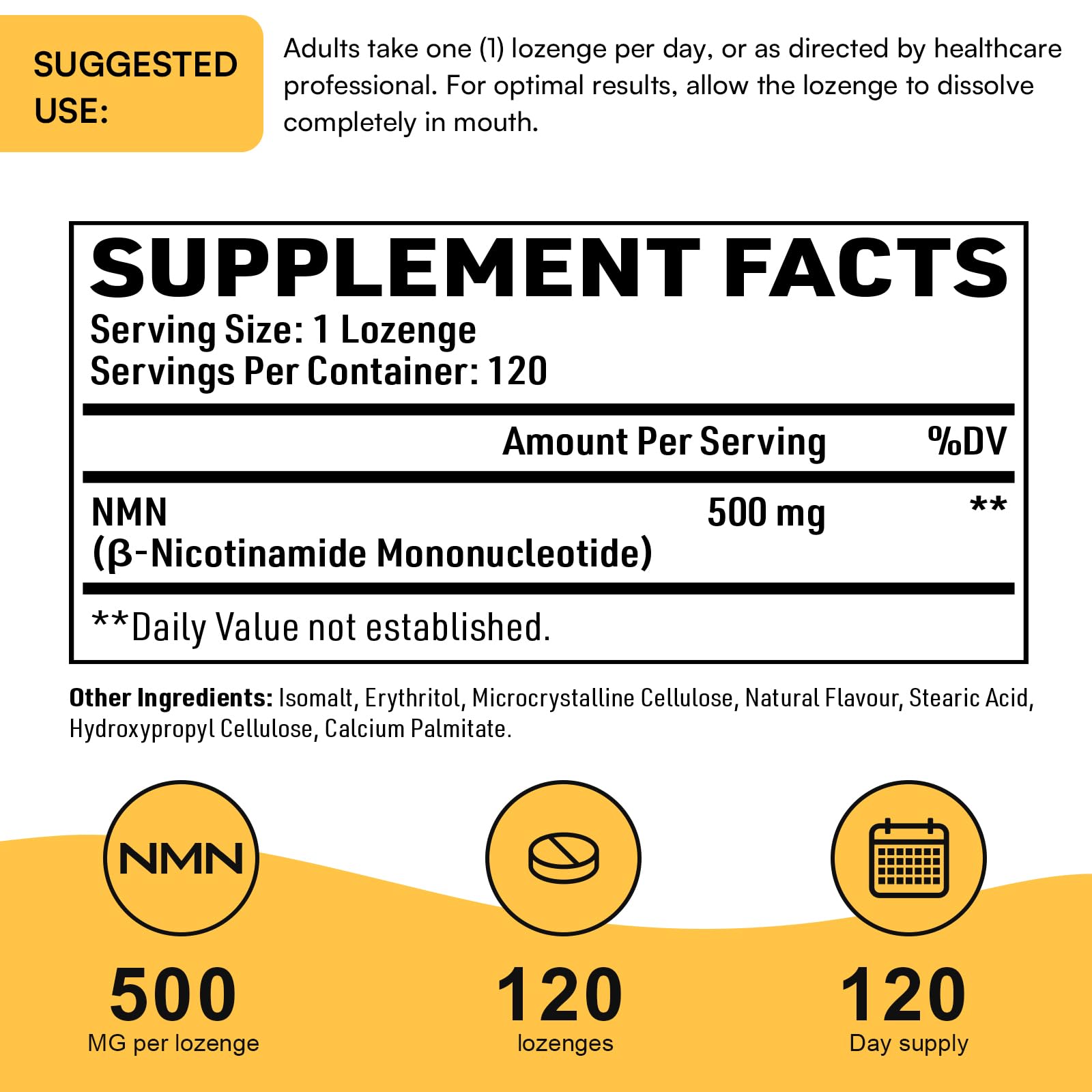 Sublingual NMN 500mg, Max Absorbency & Fast-Acting NMN Supplement（120-Day Supply）, 99% Pure NMN (Nicotinamide Mononucleotide) for NAD, Cell, Immune, Energy, Muscle, Anti-Aging, Longevity, 120 Lozenges Enprotess buy australia supplements