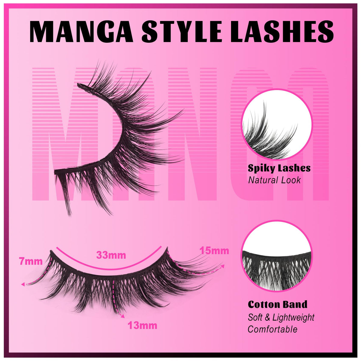 Veleasha Manga Lashes Anime False Eyelashes Cat Eye Lash Strips (Sunny) Veleasha