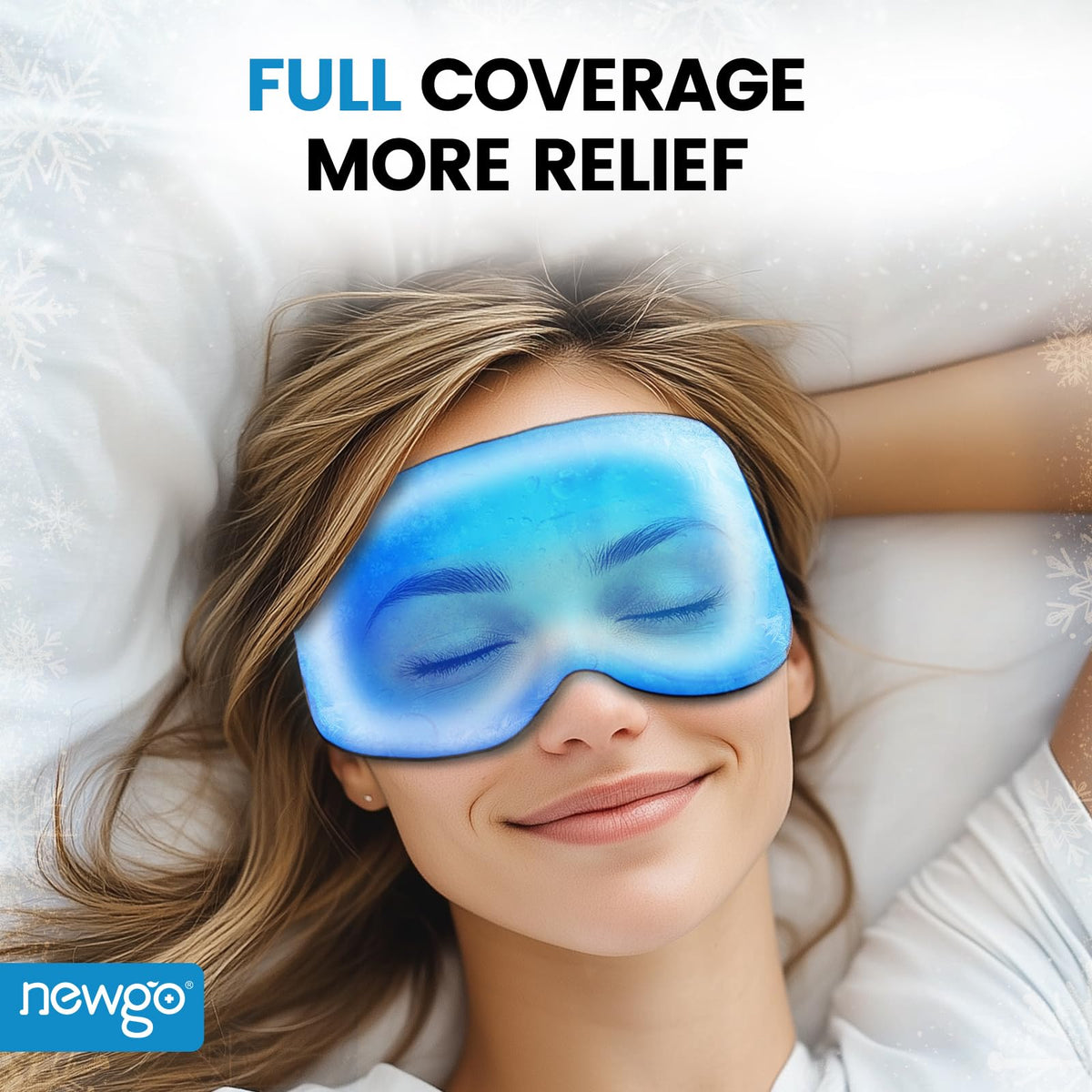 NEWGO 3D Cooling Eye Mask, Weighted Eye Mask for Sleeping, Black NEWGO