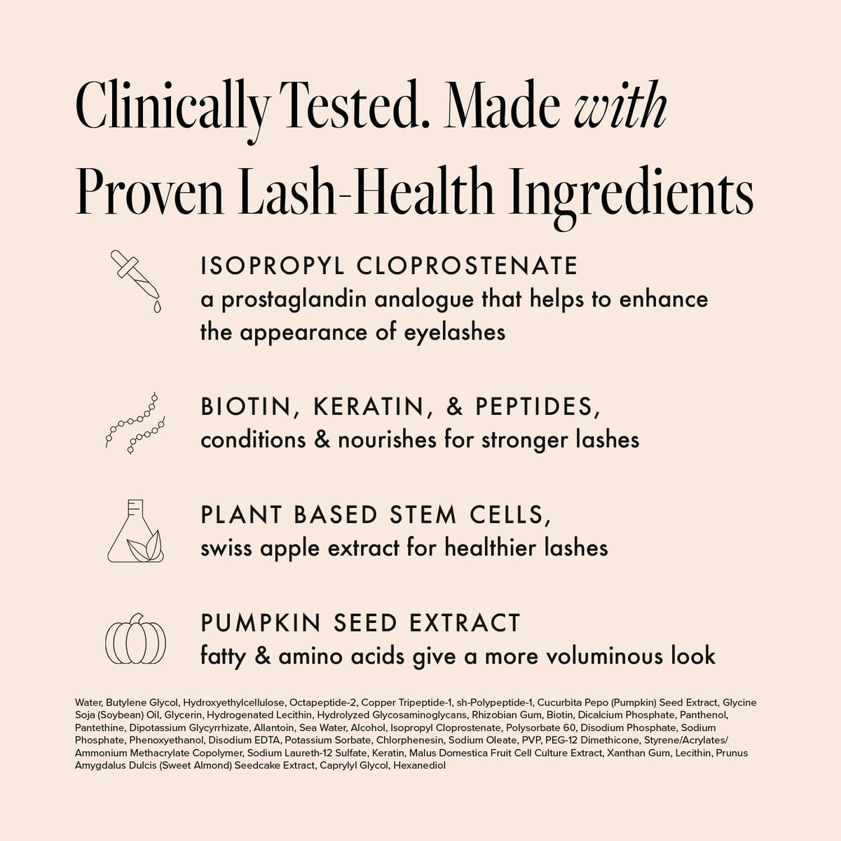Borboleta Lash Serum, Eyelash Serum for Longer, Thicker, and Fuller Looking Natural Eyelashes Borboleta