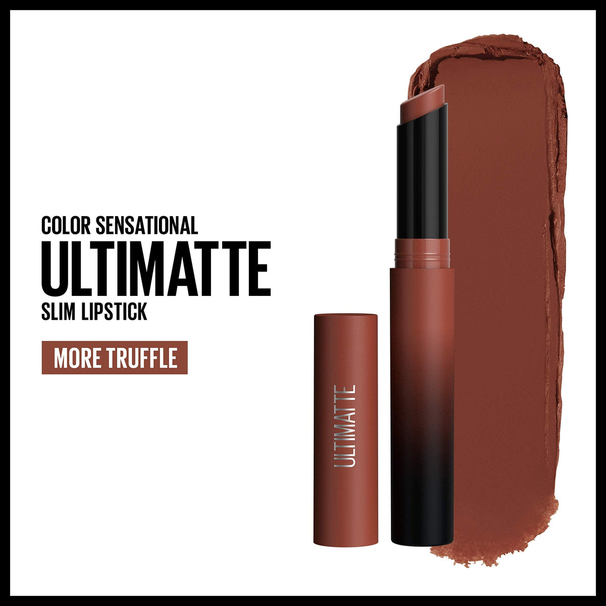 Maybelline Color Sensational Ultimatte Matte Lipstick, Non-Drying, Intense Color Pigment, More Truffle, Cocoa Brown, 1 Count MAYBELLINE