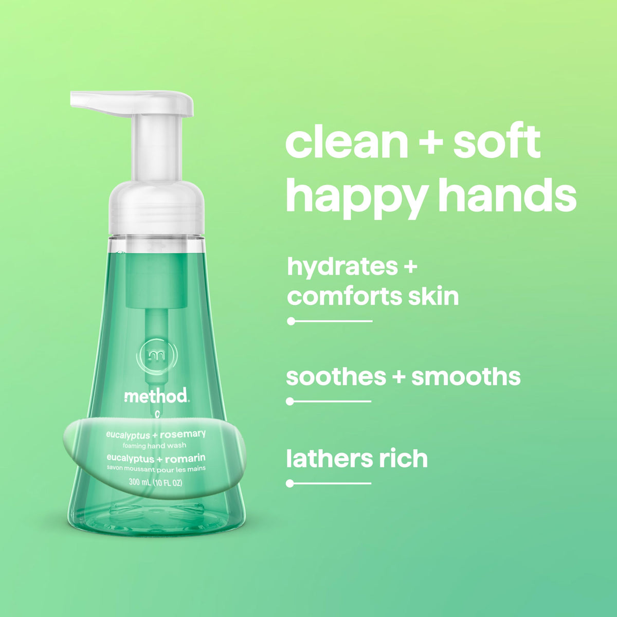 method Foaming Hand Wash, Eucalyptus + Rosemary, 10 fl oz, 3 pack Method