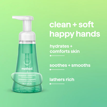method Foaming Hand Wash, Eucalyptus + Rosemary, 10 fl oz, 3 pack Method