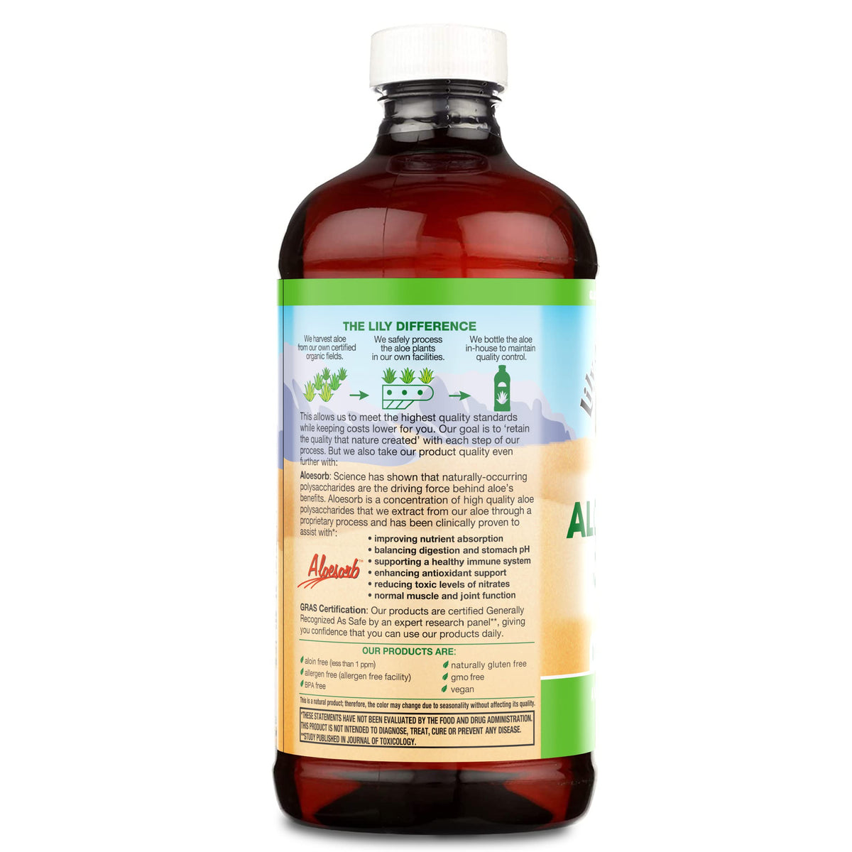 Lily of the Desert Organic Aloe Vera Juice – Inner Fillet, 16 fl oz Lily Of The Desert