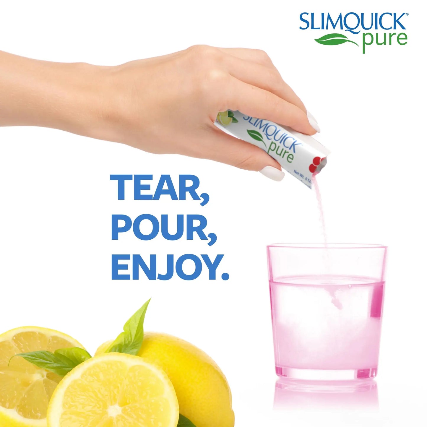 SlimQuick Pure 3X Extra Strength Drink Mix Packets, Metabolism & Weight Management for Women, Helps in Fat Breakdown, with Green Tea, Caffeine, Chaste Tree, SlimQuick
