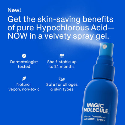 Magic Molecule Hypochlorous Acid Hydrogel Spray, Dermal Repair, 3.4oz 2PK Magic Molecule