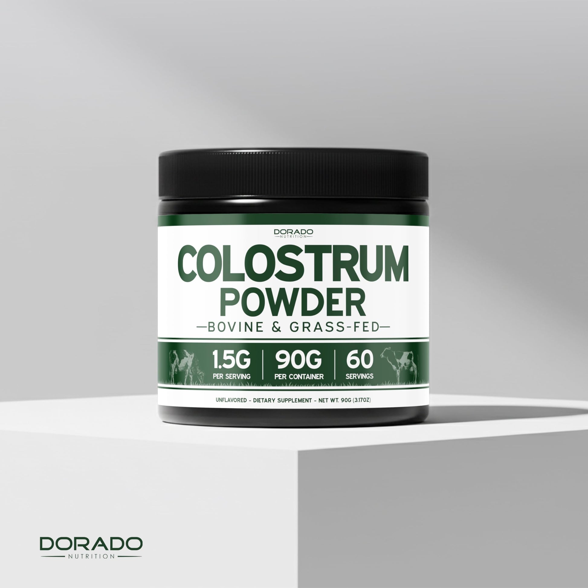 Colostrum Supplement Powder 90g (60 Servings of 1.5g Pure Bovine Colostrum Std. to Contain 20% IgG Immunoglobulins) Grass Fed Powder - No Fillers, Third Party Tested, Unflavored & Non-GMO DORADO NUTRITION buy australia supplements