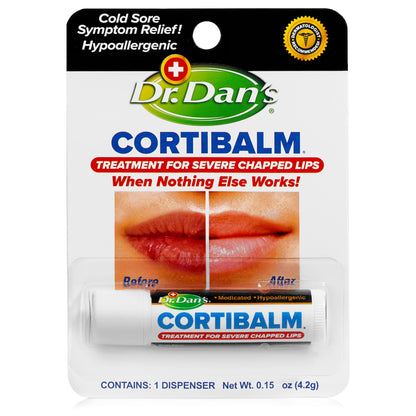 Dr. Dan's Cortibalm 1-Pack Lip Balm with 1% Hydrocortisone for Cracked Lips Dr. Dan's