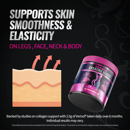 Bold Buns Creatine for Women – Supplement with Collagen & BCAA – Supports Muscle Development, Post-Workout Recovery, Skin Elasticity, Bold Buns