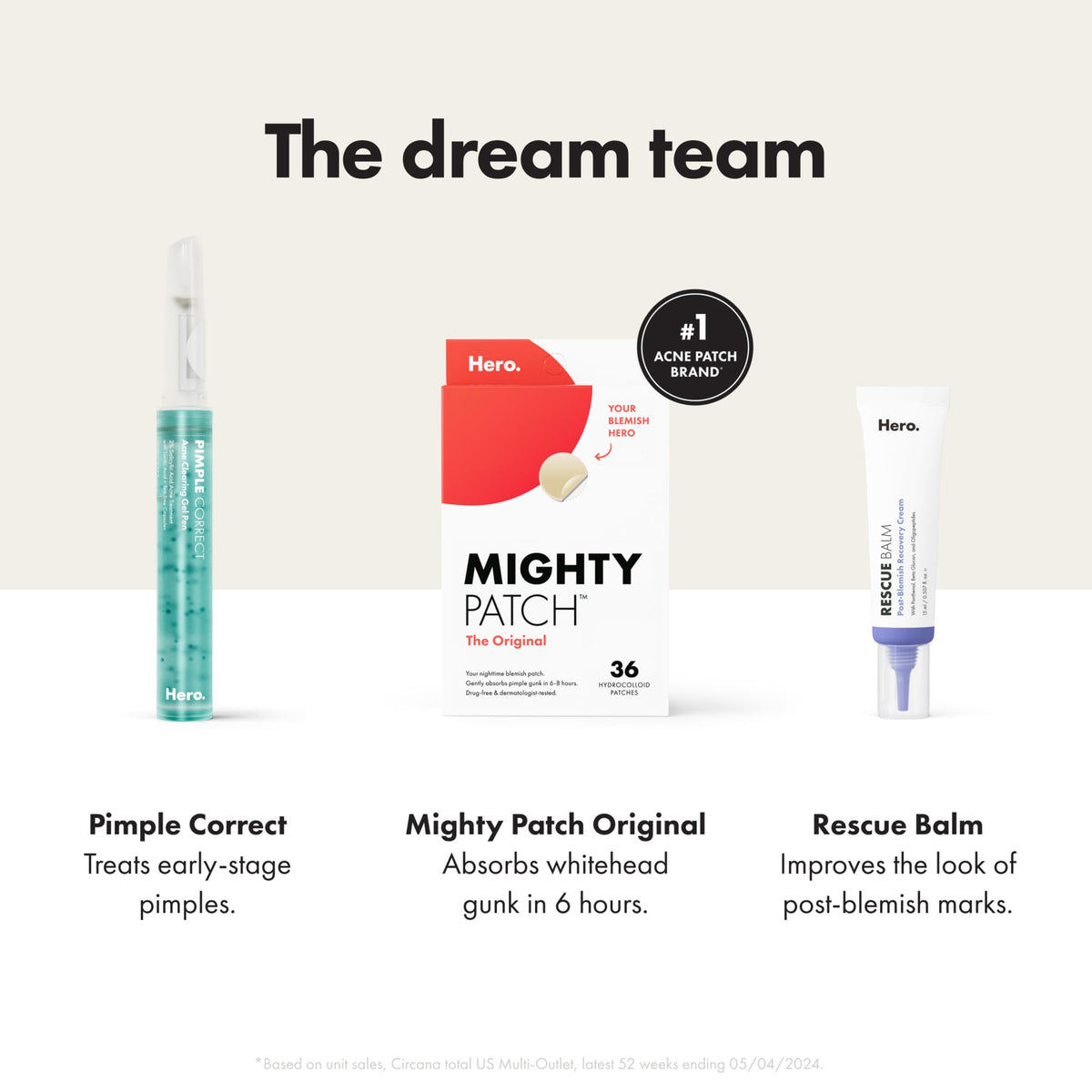 Mighty Patch Hero Cosmetics Original Nighttime Acne Pimple Patches, 36 Ct Mighty Patch
