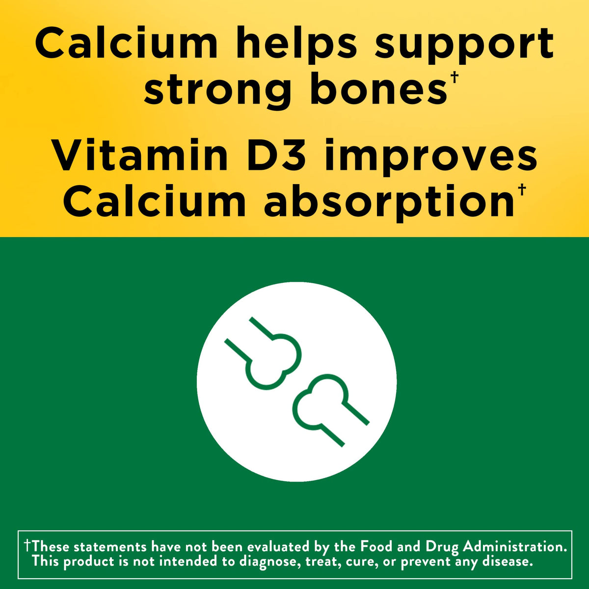 Nature Made Calcium 600 mg with Vitamin D3, Dietary Supplement for Bone Support, 220 Tablets Nature Made