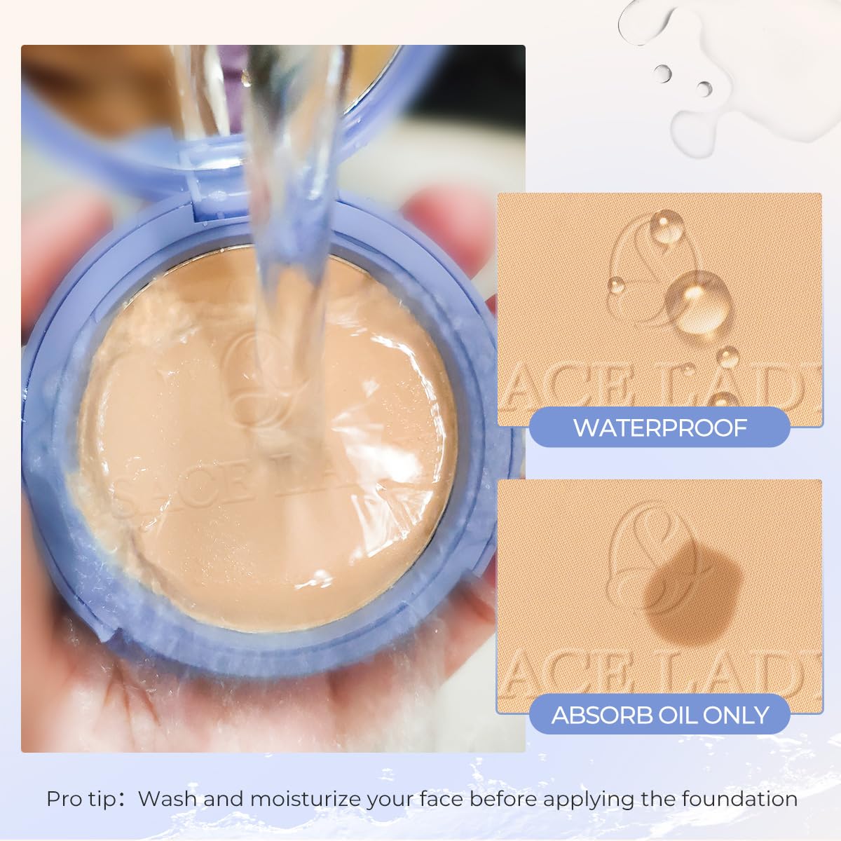 SACE LADY Face Powder Waterproof Long Lasting Setting Powder Blurring #02 SACE LADY